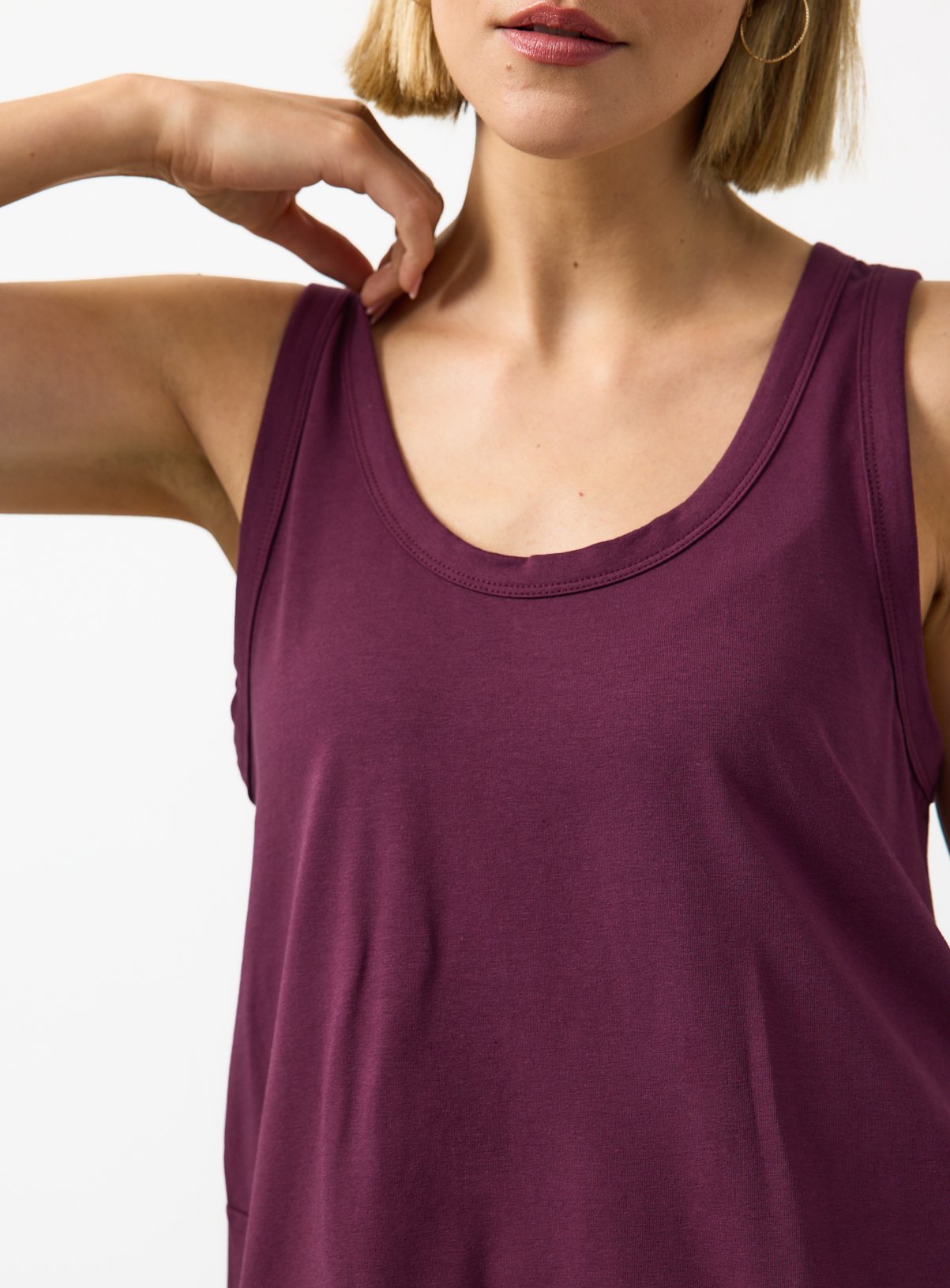 Purple Jersey Mini Panel Dress 8 - Image 3 thumbnail